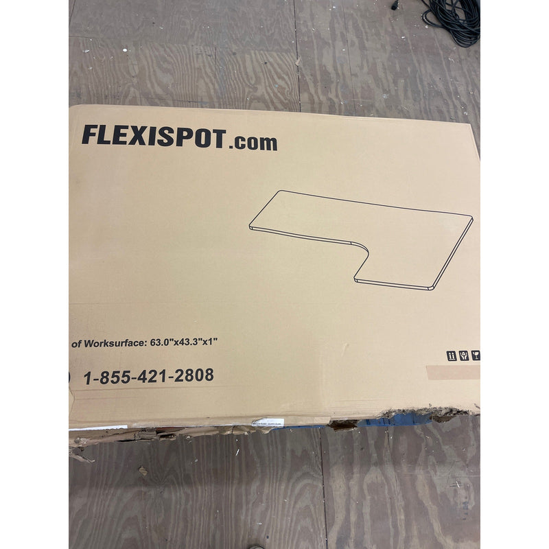 Flexispot Desk Top Only No Frame, L-shaped 63" x 43&