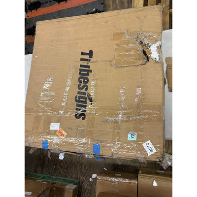 Tribesigns Round Dining Table for 4, Modern 47" Kitchen Table, Gold Metal Base