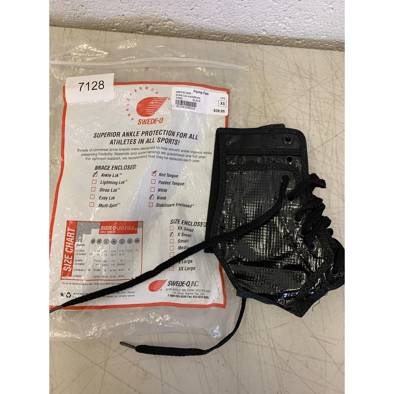Swede-O Ankle Lok Support with Knit Tongue, Extra Small Ankle Brace Black