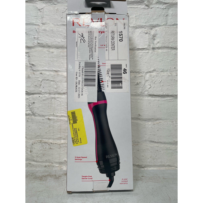 Revlon 1 Step Root Booster Round Brush Dryer/Hair Styler, Fight Frizz, Add Vol