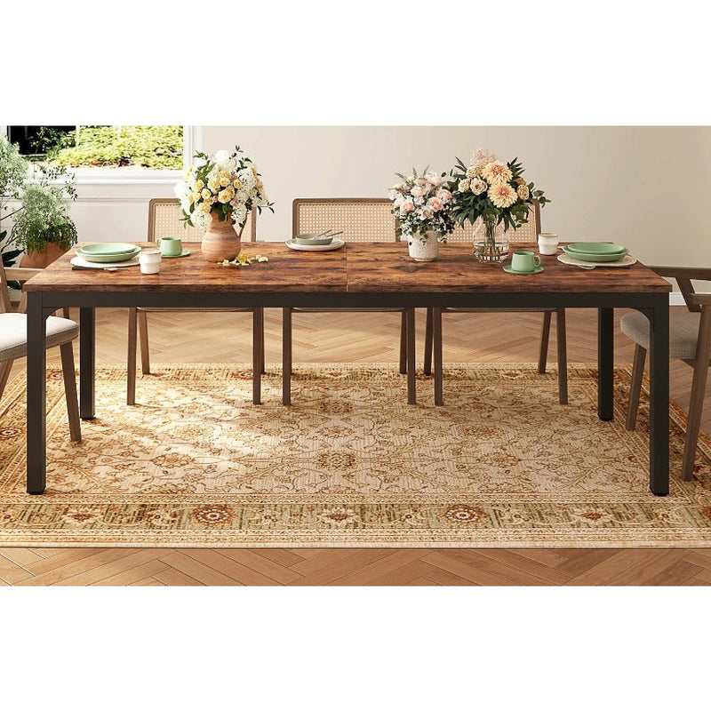Tribesigns Rectangular Dining Table, 78" 28" x 30" Kitchen Table for 6-8 People