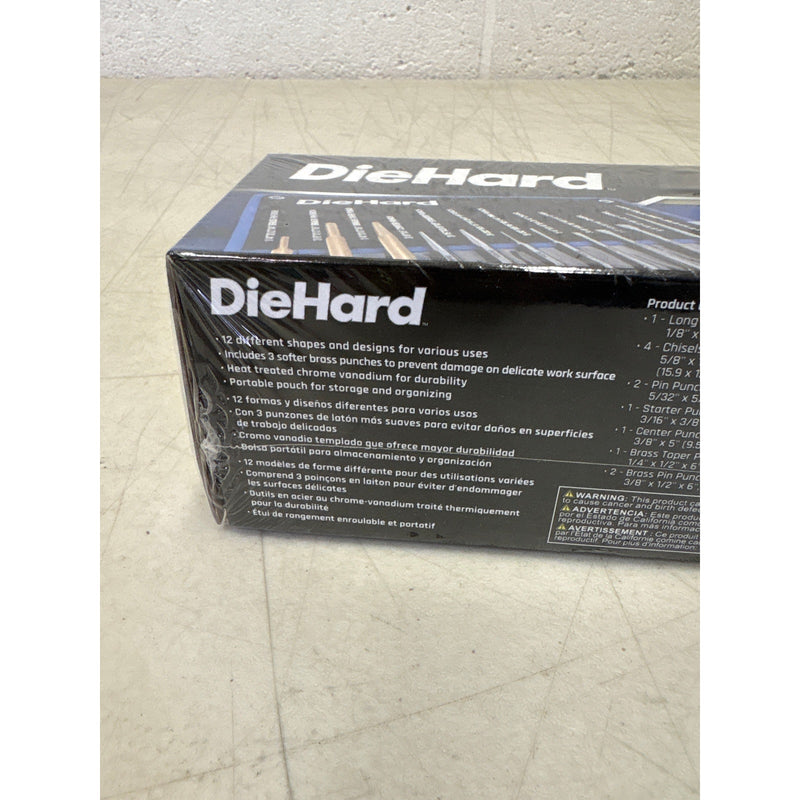 DieHard Punch & Chisel Set with Pouch, 12 Piece, Chrome Vanadium - DHP55323