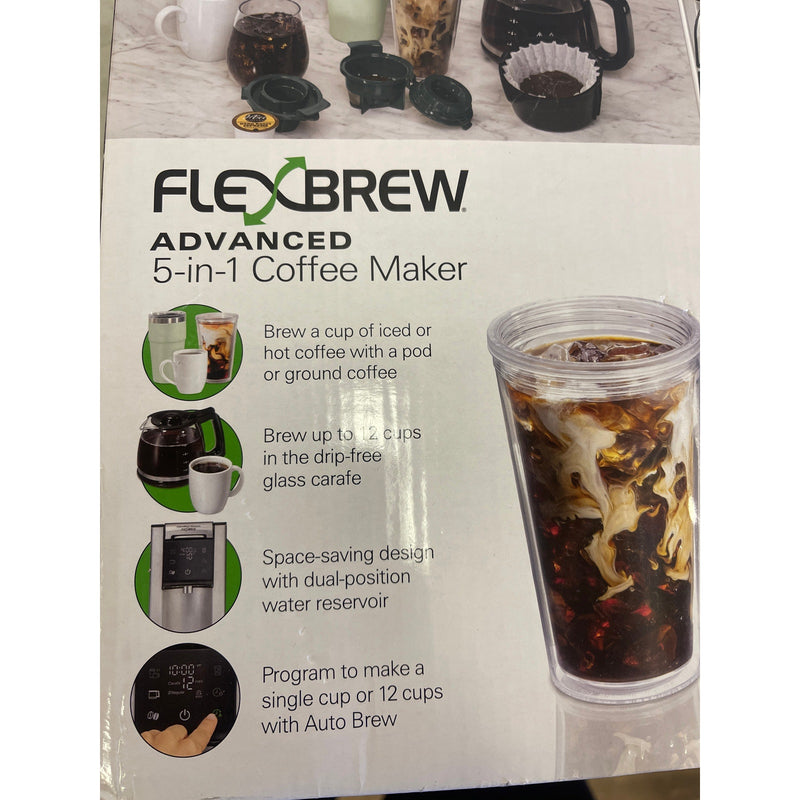 Hamilton Beach FlexBrew Advanced 5-in-1 Coffee Maker, Removable Dual-Position