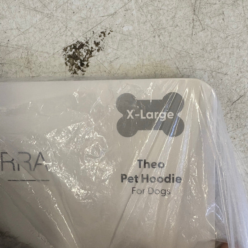 Koolaburra by UGG Pet Fuzzy Theo Hoodie Dog - 20-21" Collar, Gray / White - XL