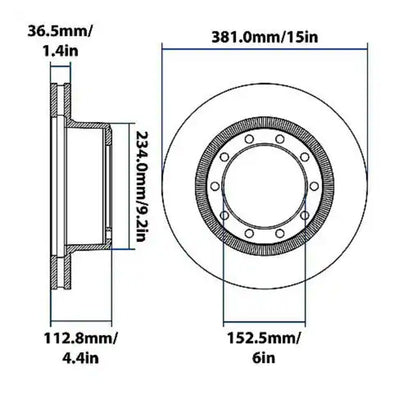 Carquest Wearever Brake Rotor Meets or Exceeds OE Specs, Car Parts - YH517073