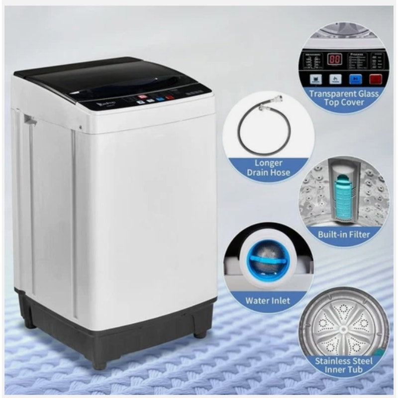 ZOKOP 15.6lbs Full Auto Washing Machine Clothing Clean Compact 260W SEE DETAILS