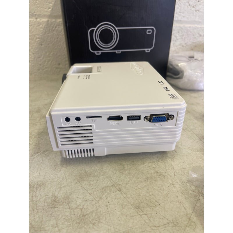 DR.J Professional Mini Projector w Bluetooth 5.2 & Screen, 8000L HD 1080P Small