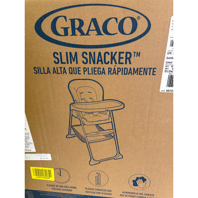 Graco Slim Snacker High Chair Ultra Slim Fast-Folding Multiple Recline Positions