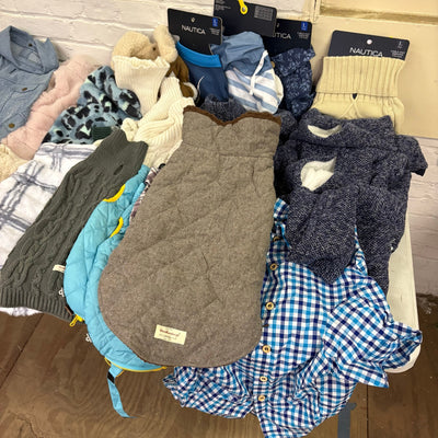 40-Pieces Pet Clothes, Mixed Sizes, Dog Sweaters, Hoodies, Shirts, Jackets