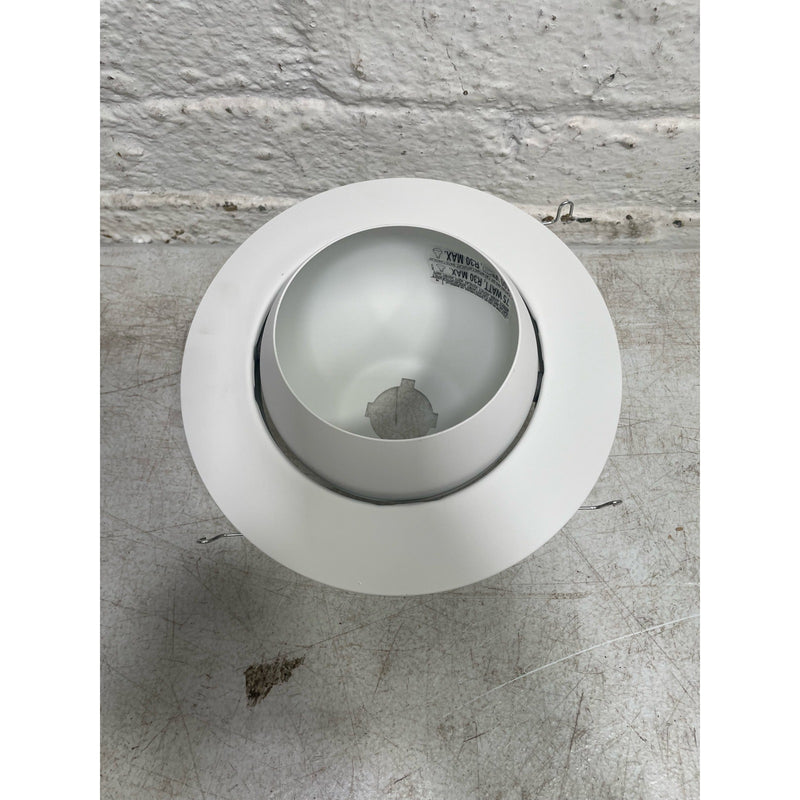 (Lot of 4) HALO 6 in. White Recessed Ceiling Light Trim with Adjustable Eyeball