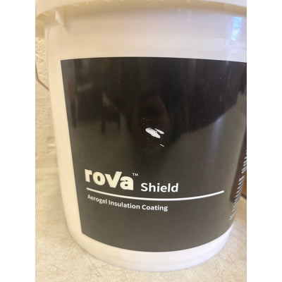 roVa Shield Aerogel Insulation Coating, 4.8 Gal 18L Fast Dry, White, BB 6/17/25