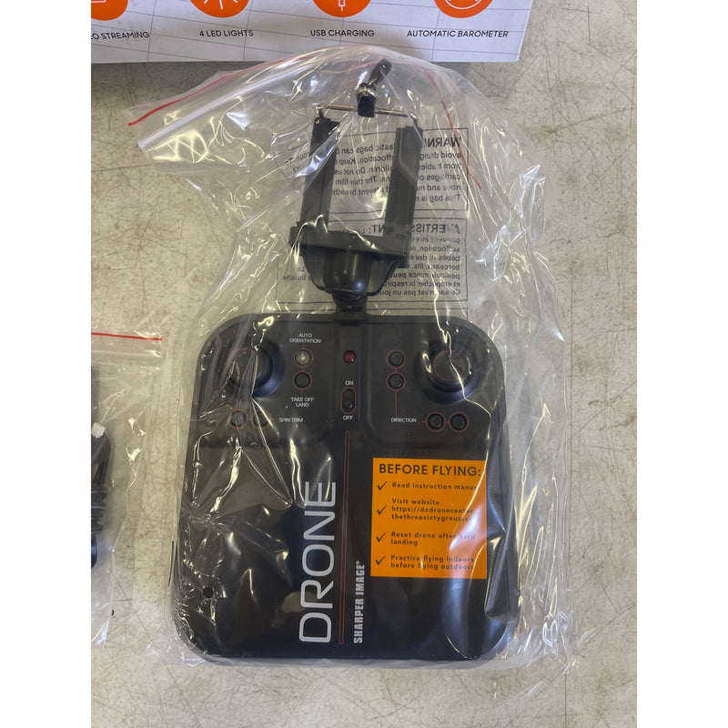 Sharper Image Drone Mach X Outdoor Video Streaming Camera 200 Ft Range - Black