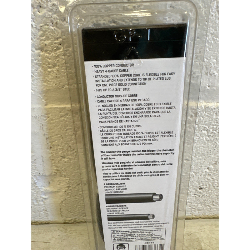 DieHard Battery Cable Side Post 35" Long 4 Gauge For Positive/Negative Terminals