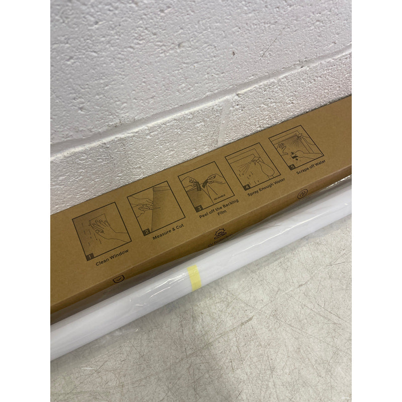 Window Privacy Film Frosted Glass Static Clings, 35.4 x 78.7 Inch White Mesh