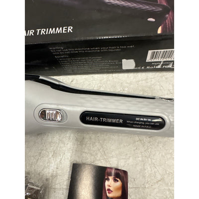 2-in-1 Women's Hair Clipper, Automatic Split End Remover, Rechargeable, Gray