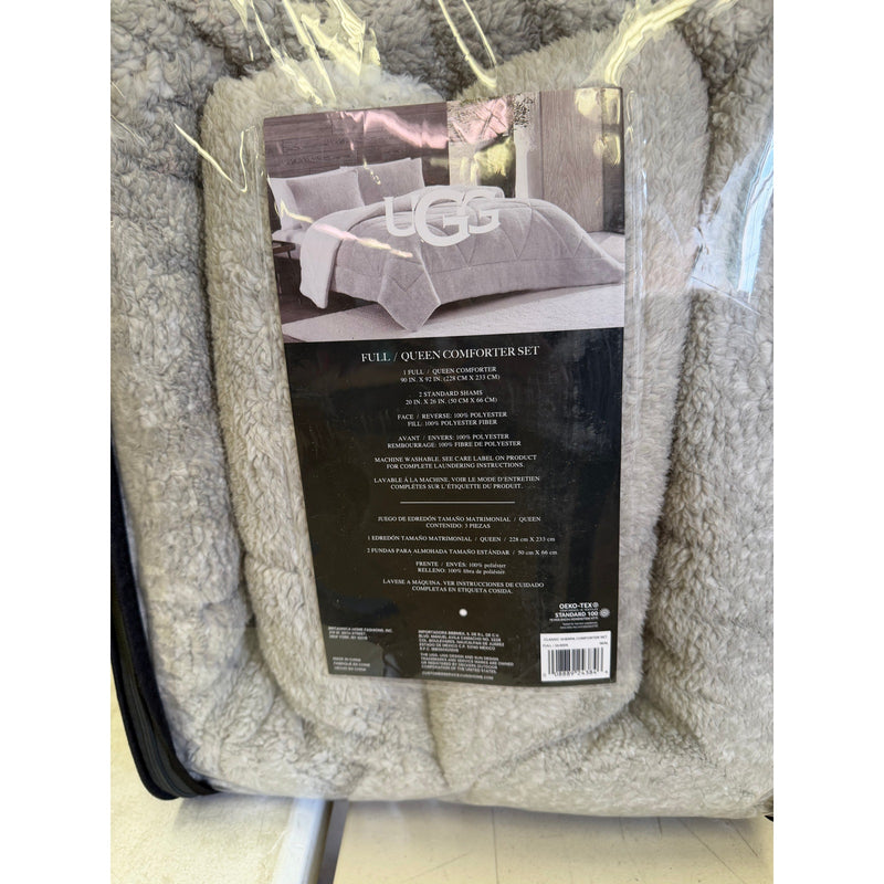 UGG Classic Sherpa Full/Queen Comforter & Sham Set - Seal Grey
