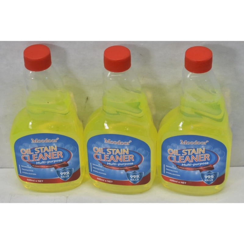 PACK-OF-3 Moodoor Oil Stain Cleaner Multi Purpose Degreaser Bottles 400mL