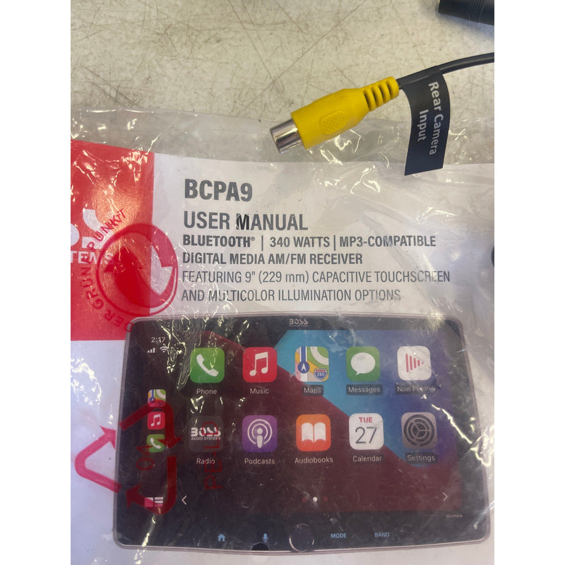 BOSS Audio Systems BCPA9 9” Touchscreen CarPlay Android Bluetooth