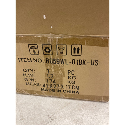 Matte Black Wall 1-Light Bathroom Vanity Light Fixture 11" Cylinder Glass