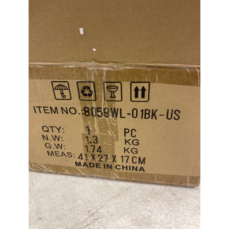 Matte Black Wall 1-Light Bathroom Vanity Light Fixture 11" Cylinder Glass