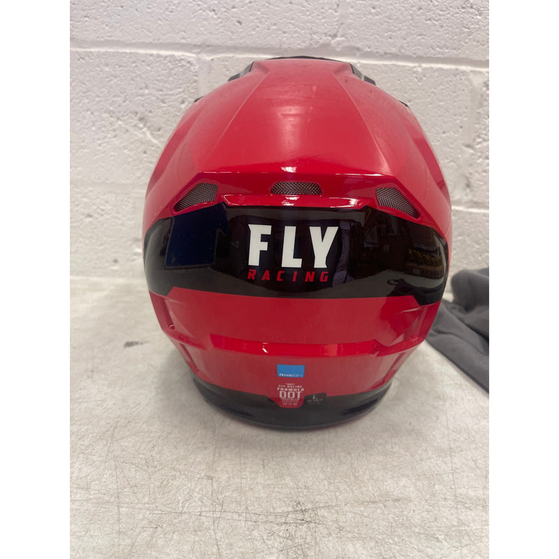 Fly Racing LARGE Formula CP Matte Black Helmet, Lightweight, Vents, RED/BLACK
