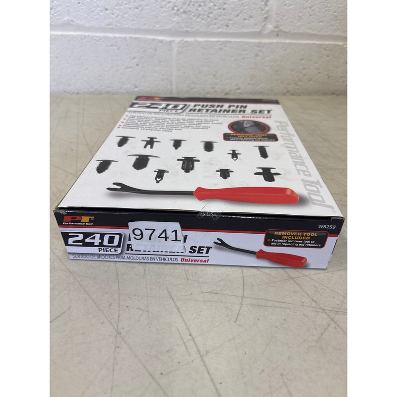 Performance Tool 240 Piece Push Pin Retainer Set Assortment, Remover Tool W5259
