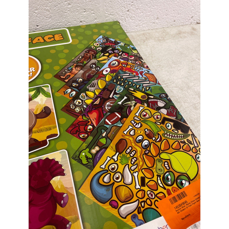 Bendon Wow! Wacky Dinos Sticker Face Book 408 Stickers 32 Face Pages 6 Sheets