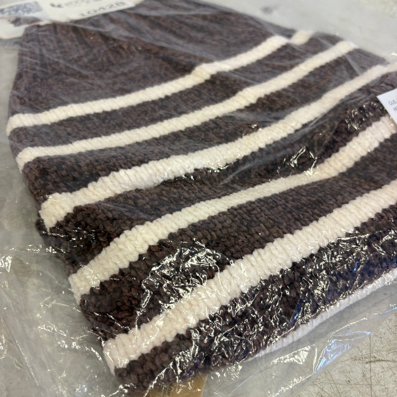 Koolaburra by UGG Pet Gus Striped Dog Sweater 17-18" Collar, Brown/White - Large