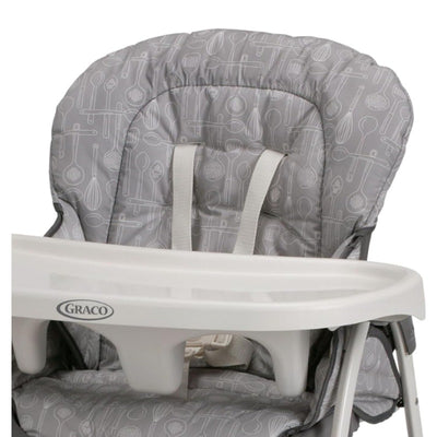 Graco Slim Snacker High Chair Ultra Slim Fast-Folding Multiple Recline Positions