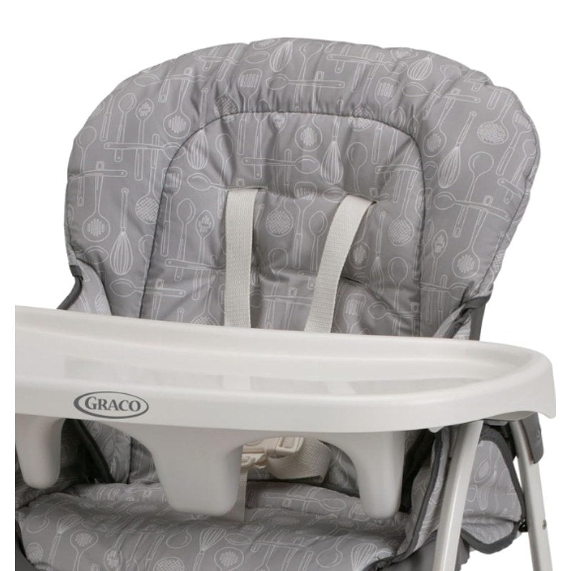 Graco Slim Snacker High Chair Ultra Slim Fast-Folding Multiple Recline Positions