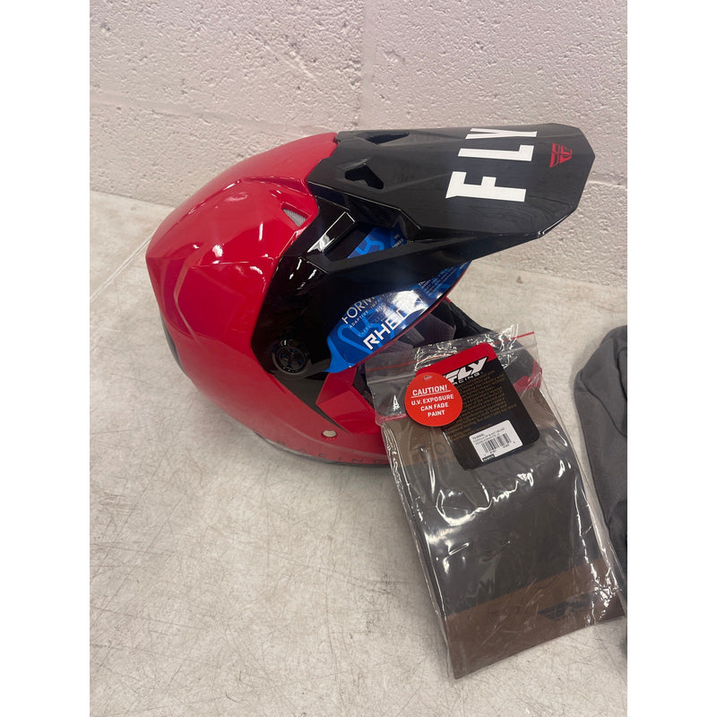 Fly Racing LARGE Formula CP Matte Black Helmet, Lightweight, Vents, RED/BLACK
