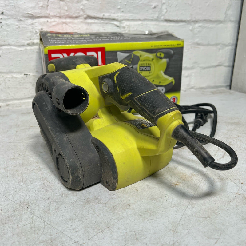 RYOBI 6 Amp Corded 3 in.W x 18 in.L Portable Belt Sander, 820 FRM, Damaged Cord