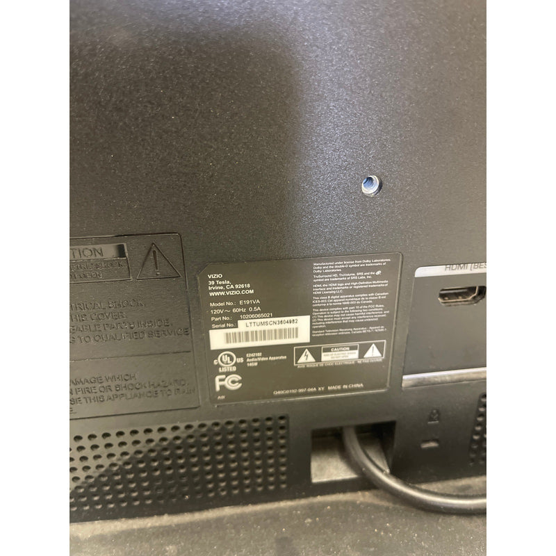 VIZIO 19-Inch HD TV 60Hz LED LCD Television with HDMI 16:9 - Black E191VA