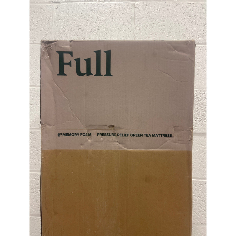 ZINUS FULL 8-inch Green Tea Memory Foam Mattress, Mattress in A Box, White