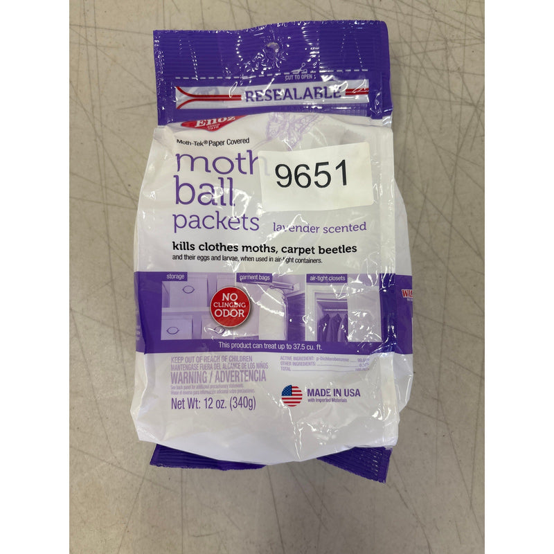 Enoz 12 Oz Lavender Scented Moth Ball Packets, Treats Up To 37.5 cu. ft. E112.6T