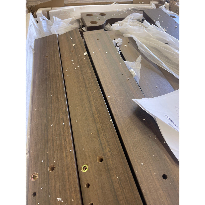 Tribesigns 79" Rectangular Brown Wood Computer Desk Home Office for Two-Person