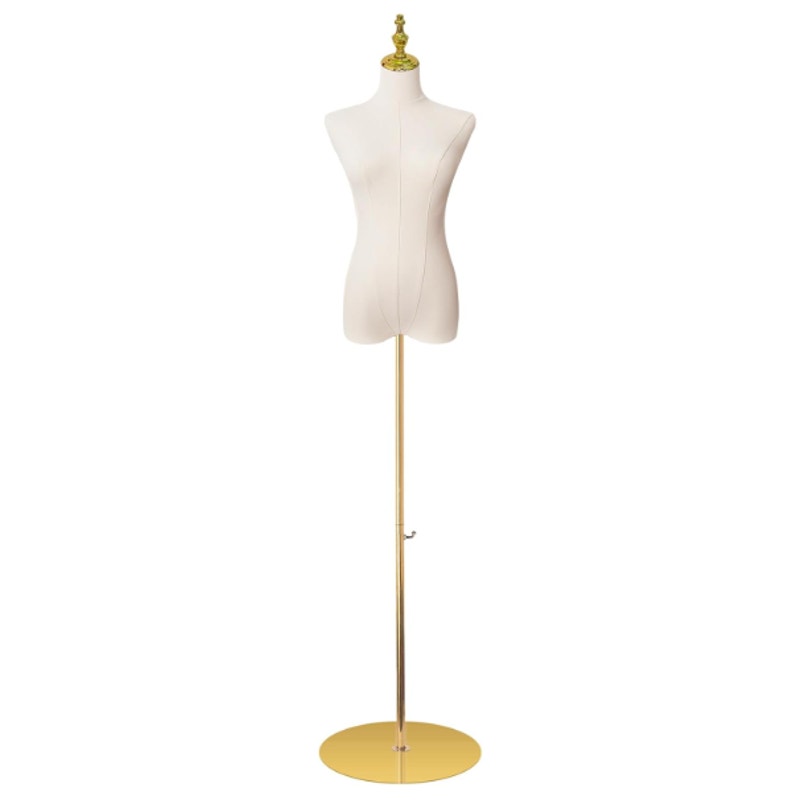 DamyTroso Female Mannequin Torso, Dress Form for Sewing 55-71" Height Adjustable
