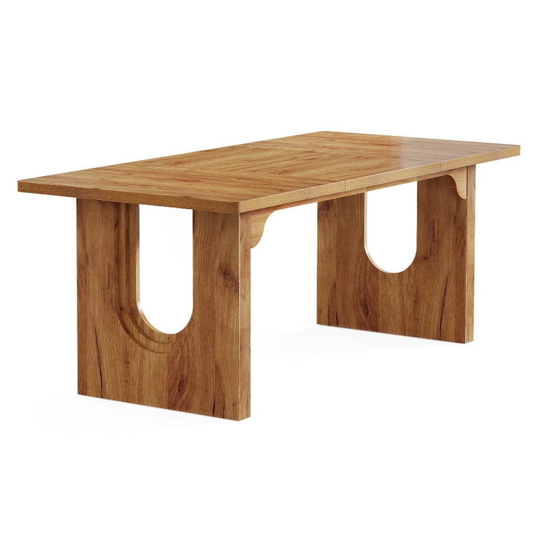 Tribesigns 71" Executive Desk Modern Computer Desk w Wood Double Pedestal, Brown