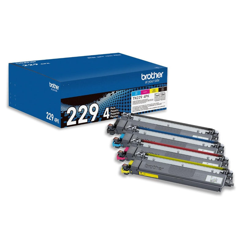 SET-OF-2 Brother Printer Toner Cartridges Black Cyan Magenta Yellow TN2294PK