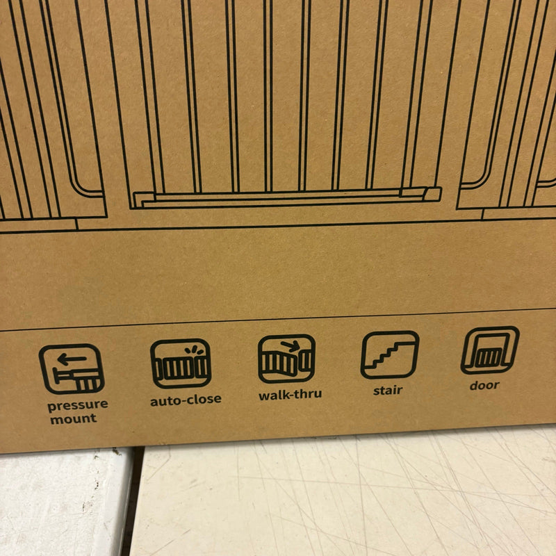 Cumbor 29.7-57" Wide Baby Gate Self Closing Dog Gate Pressure Mounted - White