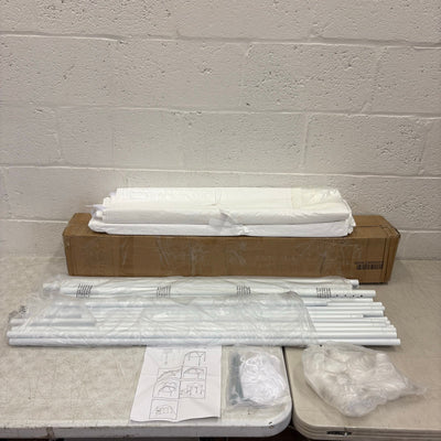 UNKNOWN SIZE Outdoor White Waterproof Gazebo Canopy Tent - 3 Sides w Windows