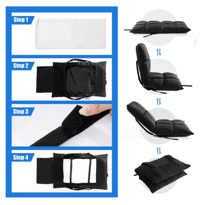 HOMBYS Memory Foam Wide Stadium Seats with Back Support, Portable Bleacher Seat