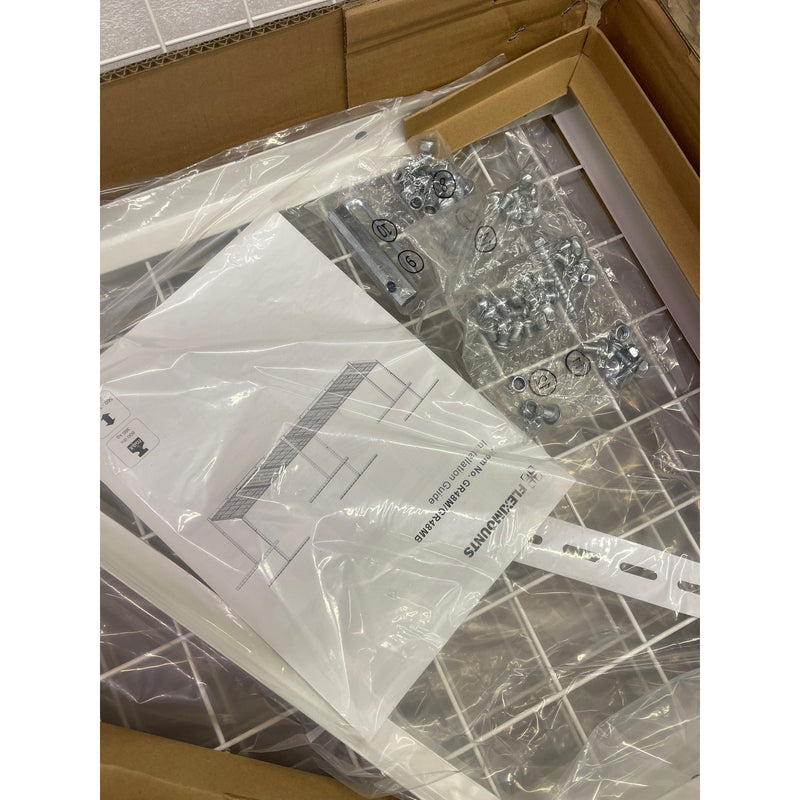 FLEXIMOUNTS 4ftx8ft Overhead Ceiling Storage PRO 800lbs White, NO SCREWS