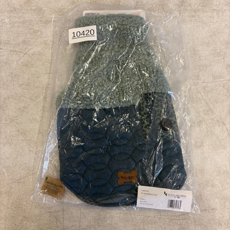 Koolaburra by UGG Pet Carson Reversible Dog Vest - 12-13" Collar, Green - Small