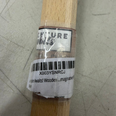 Knights Templar Style Wooden Sword & Shield Set, Lightweight & Durable - Black