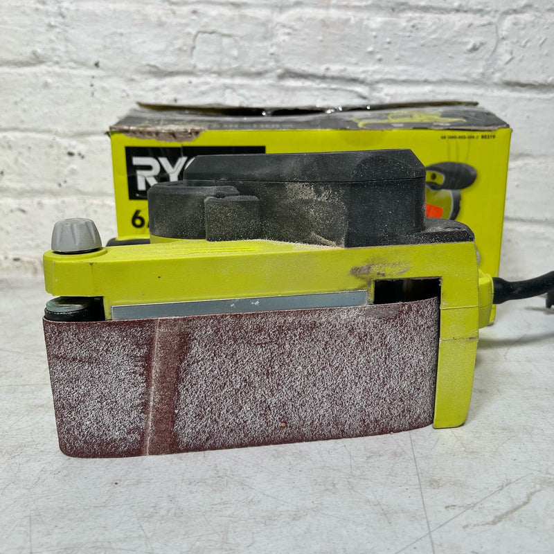 RYOBI 6 Amp Corded 3 in.W x 18 in.L Portable Belt Sander, 820 FRM, NO DUST BAG