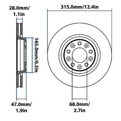 Carquest Wearever Brake Rotor Meets or Exceeds OE Specs, Car Parts - YH200481