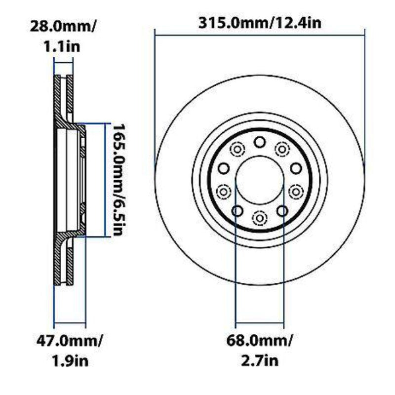 Carquest Wearever Brake Rotor Meets or Exceeds OE Specs, Car Parts - YH200481