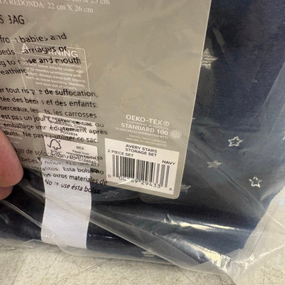 UGG Avery Stars 2-Piece Storage Square Bin & Round Waste Bin, Soft Fuzzy - Blue