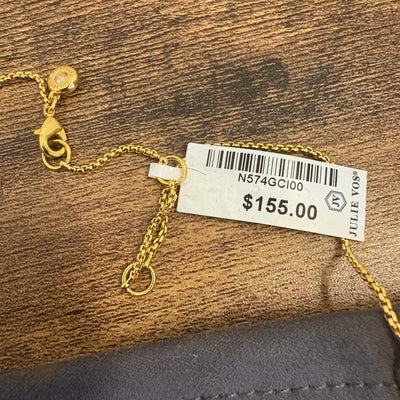 Julie Vos Rainbow Delicate Charm Necklace, 24K Gold Plated, Champagne Radiance